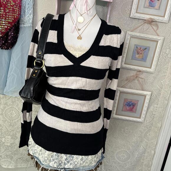 y2k vintage grunge striped sweater - Picture 3 of 4